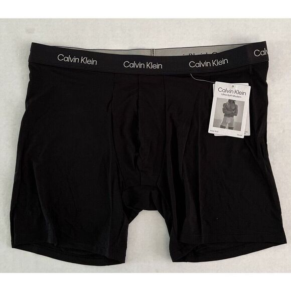 Calvin Klein NB2987 Men’s Sz Large Black Ultra-Soft Modern Boxer Brief - Picture 1 of 5